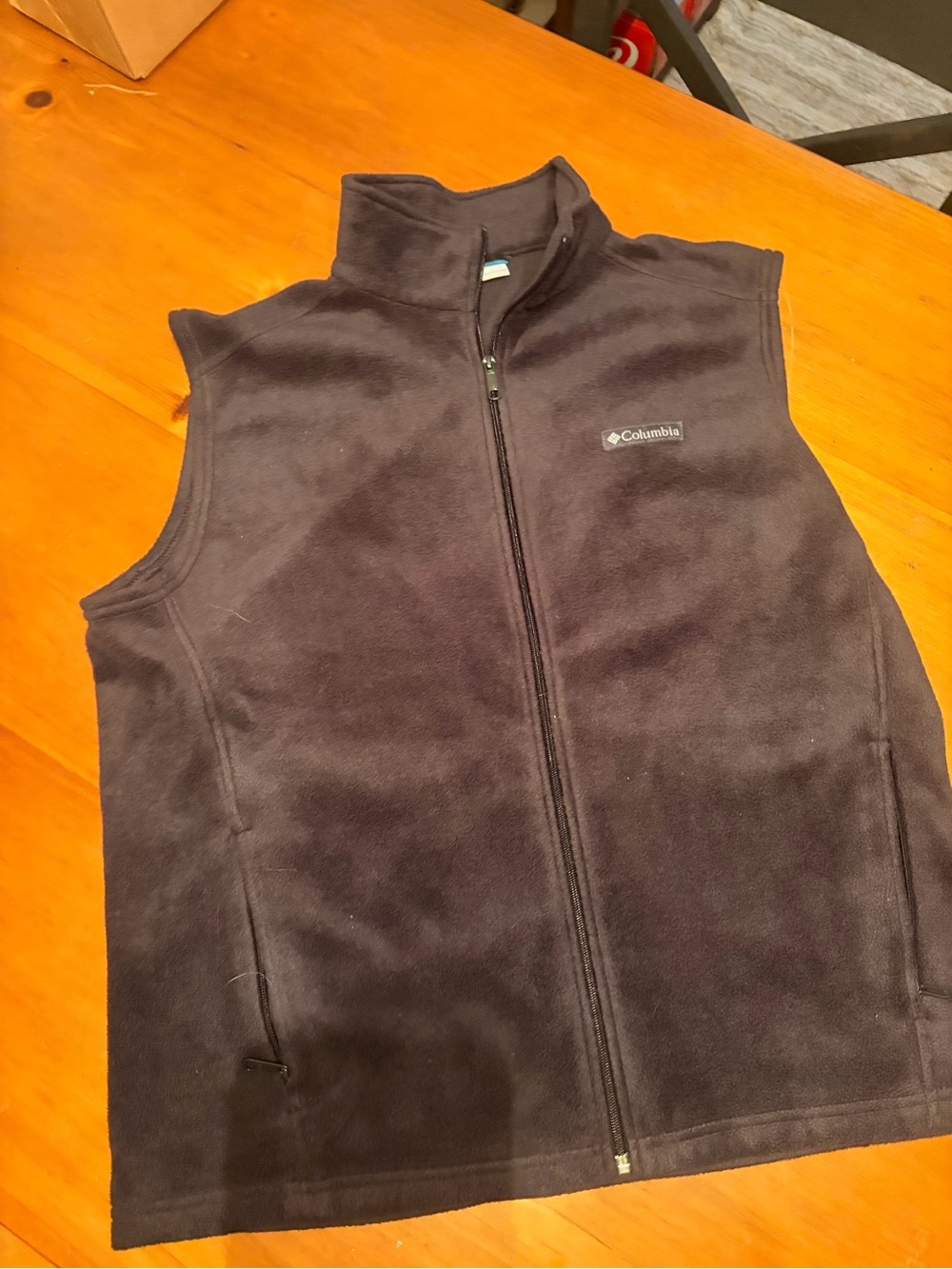 Columbia Men’s Black Fleece Vest - Full Zip
